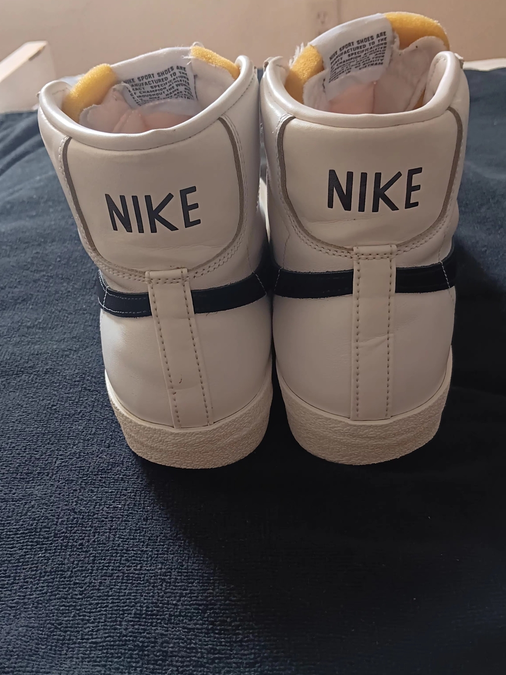 Nike Kids' White High-Top Sneakers with Black Accent